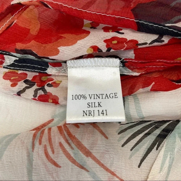 WINTER KATE Silk Sheer Floral Kimono M - Picture 5 of 8